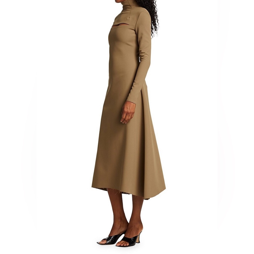 A.W.A.K.E. Mode Crepe Cutout Dress